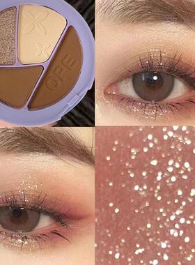 OPE四色眼影修容盘高光修容—体盘哑光提亮闪粉高光修容盘彩妆盘