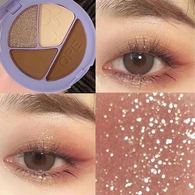 OPE四色眼影修容盘高光修容—体盘哑光提亮闪粉高光修容盘彩妆盘