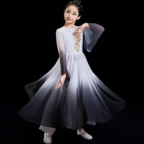 演出服装中国风渐变新款艺考服装