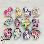 Crocs配饰洞洞鞋 饰品卡通小马宝莉鞋 花 上装 扣配件卡骆驰 鞋 新款