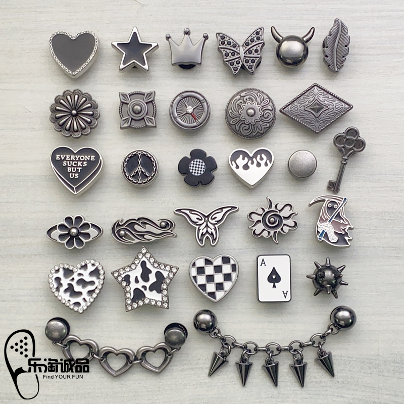 新款Crocs配饰洞洞鞋花金属鞋扣