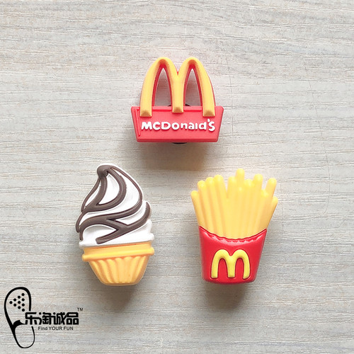 新款Crocs鞋花薯条配饰洞洞鞋扣