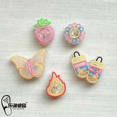 Crocs配饰洞洞鞋 花鞋 上装 新款 饰品雏菊雪糕闪灯LED鞋 扣配件卡骆驰