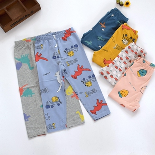 家居裤 瑁恩瑁爱儿童弹力棉秋裤 衬裤 线裤 男女童宝宝无骨莱卡棉秋裤