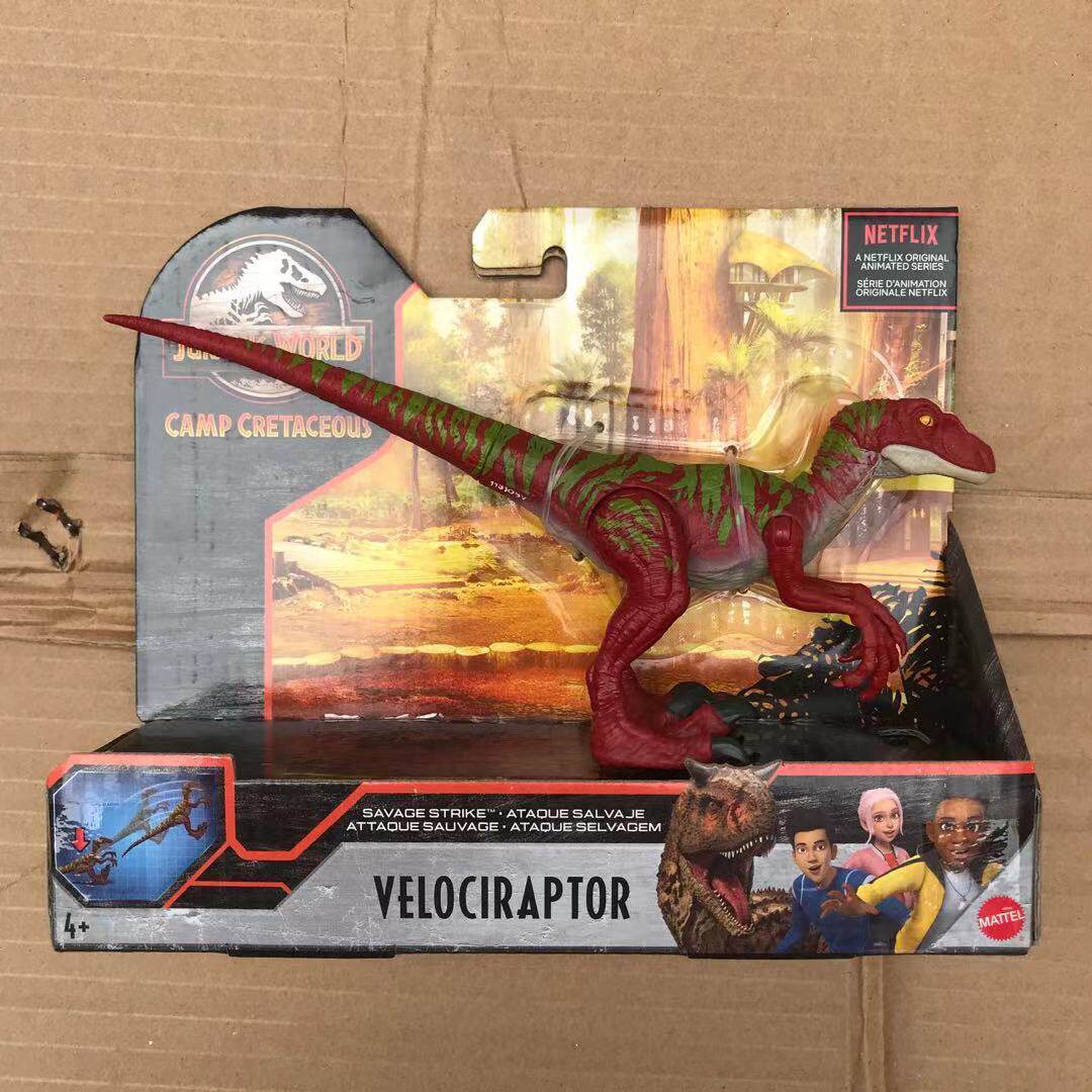 MATTEL JURASSIC WORLD 2 VELOCIRAPTOR STYXOSAURUS MONOCLAST 공동 이동식 공룡 장난감 GCR54