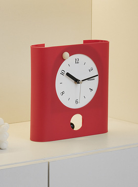 WOZOOM屋准桌面摆件时钟摆台式座钟创意艺术钟表客厅家居装饰品