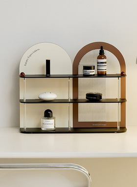 WOZOOM屋准创意复古置物架入户玄关摆件杂物多层桌面收纳架装饰品