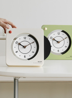 wozoom屋准奶油风创意座钟家居客厅装饰品玄关电视柜简约桌面摆件
