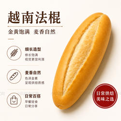 越南小法棍面包干Banh mì原味手工三明治短法棍面包胚商用批发