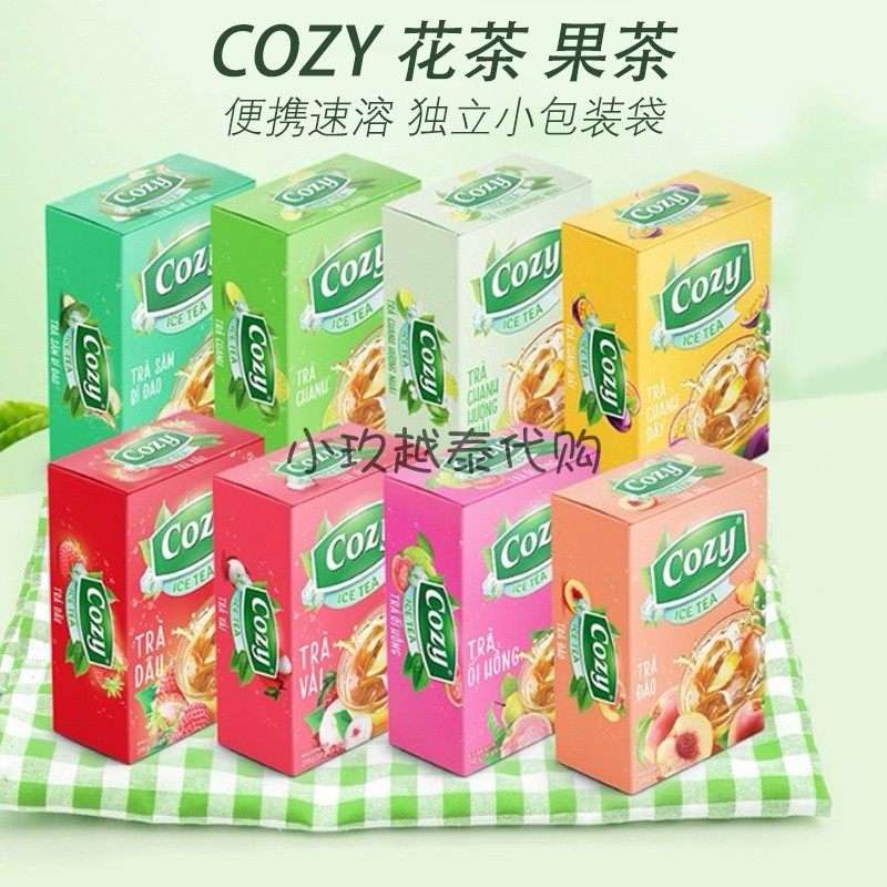 水果茶花茶速溶冲饮品Cozy越南原装果茶粉固体饮料240g独立小包装图片