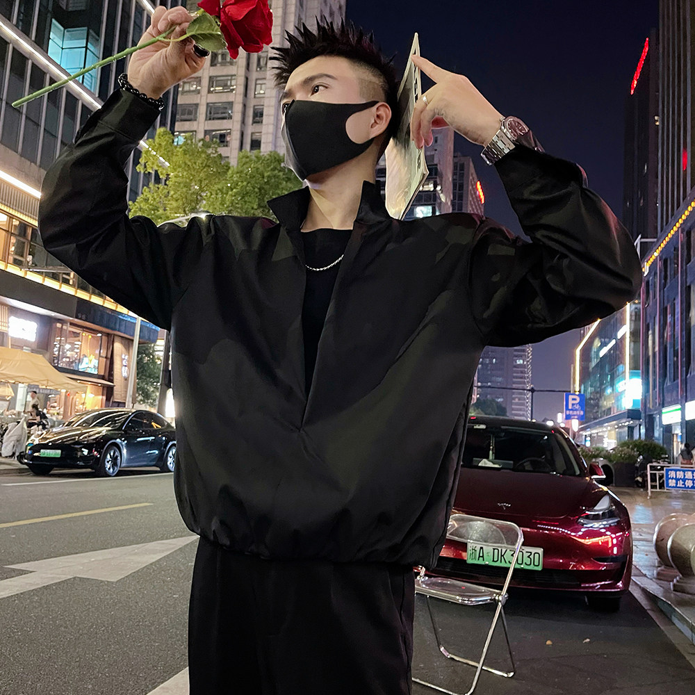 2025新款假两件休闲宽松男装