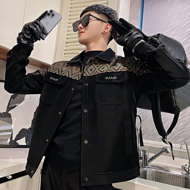 2024新款春秋季皮衣休闲夹克帅