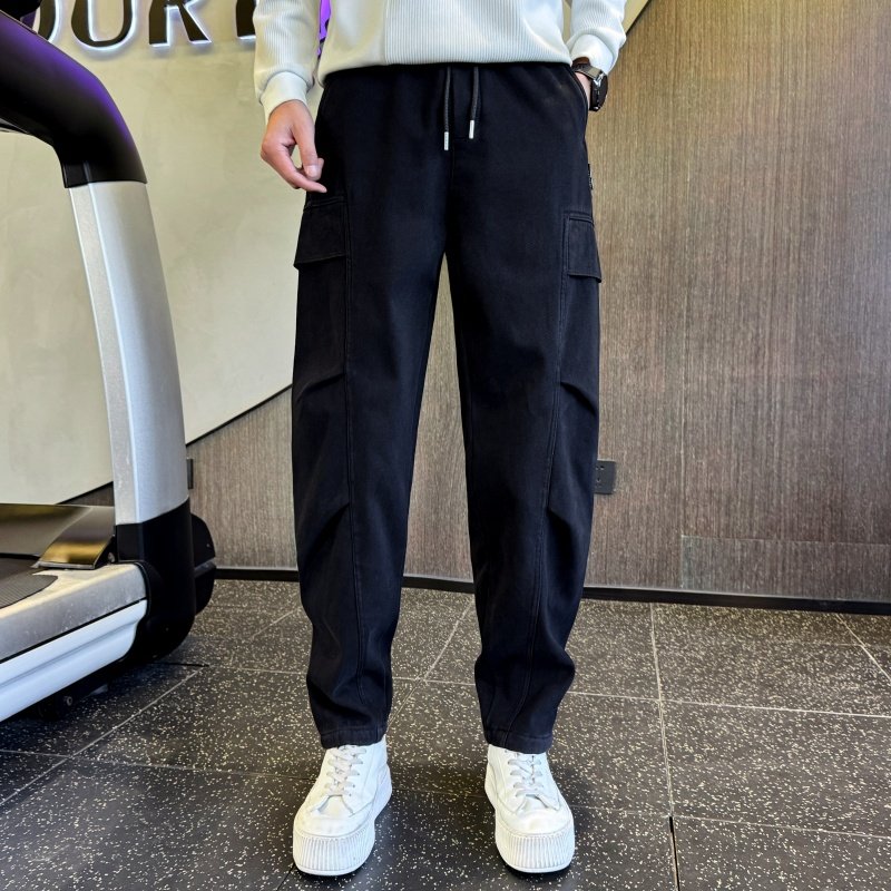 设计感弯刀裤男款痞帅宽松阔腿男裤2026新款潮牌潮流春秋季休闲裤,男装,休闲裤,淘宝优惠券,粉丝福利购,淘宝优惠卷