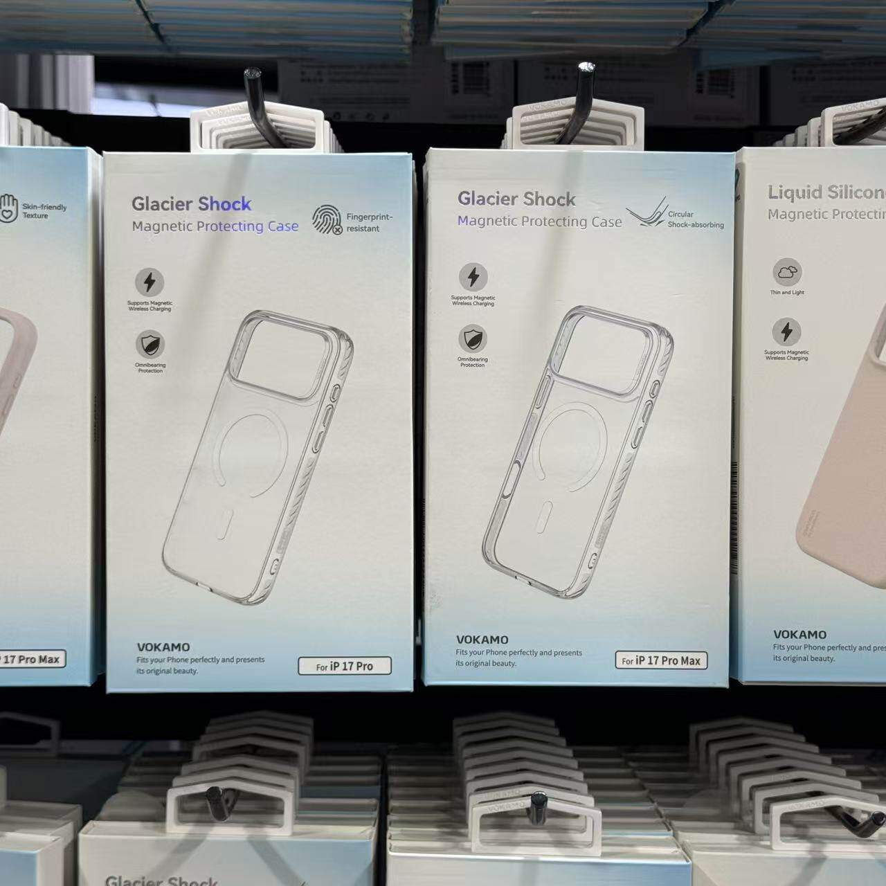 VOKAMO手机壳iPhone17ProMax/17Pro冰川系列透明磨砂磁吸防摔17Pro军规防摔透明全包保护壳