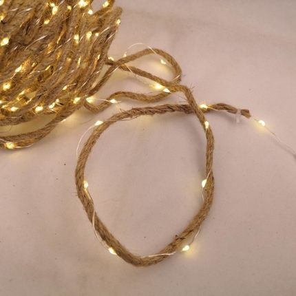 麻绳灯串新款复古麻绳灯天幕帐篷露营民宿茶园LED灯泡串灯彩灯