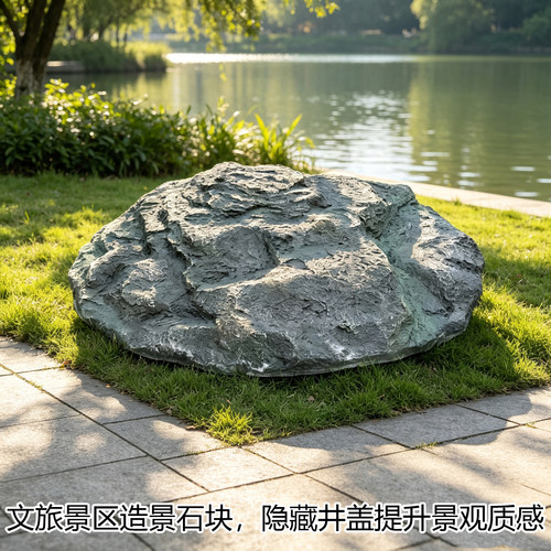户外庭院仿真井盖遮挡美化摆件