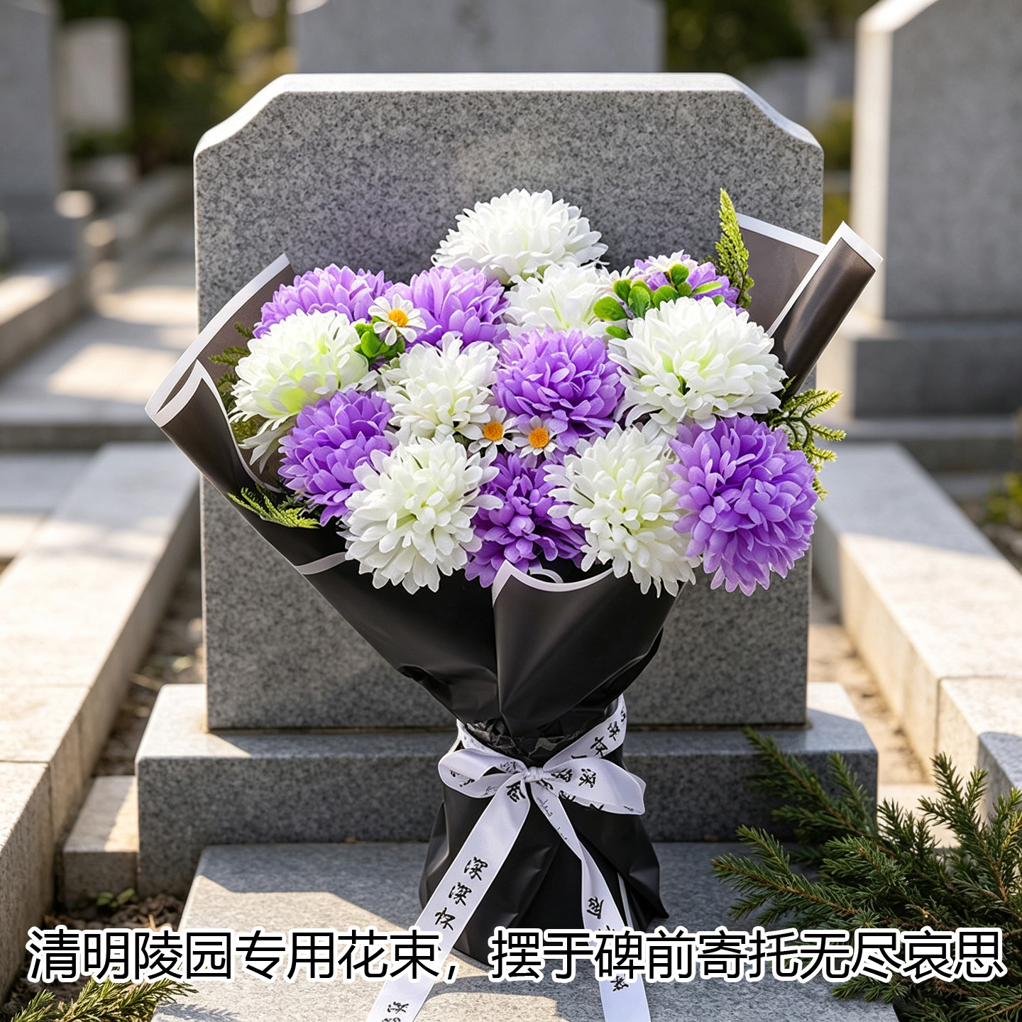 清明扫墓祭奠仿真塑料假花