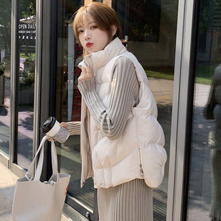 羽绒棉马甲女秋冬2025新款 小个子外搭马夹外套立领外穿坎肩背心女