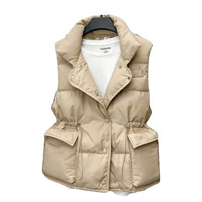 嘉菲梦娜拉链百搭立领口袋