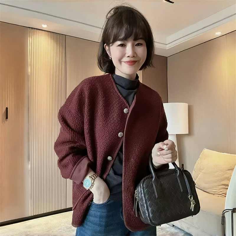 设计感小香风皮毛一体外套女