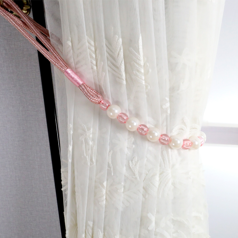 現代輕奢綁扣收納包郵一對裝窗簾