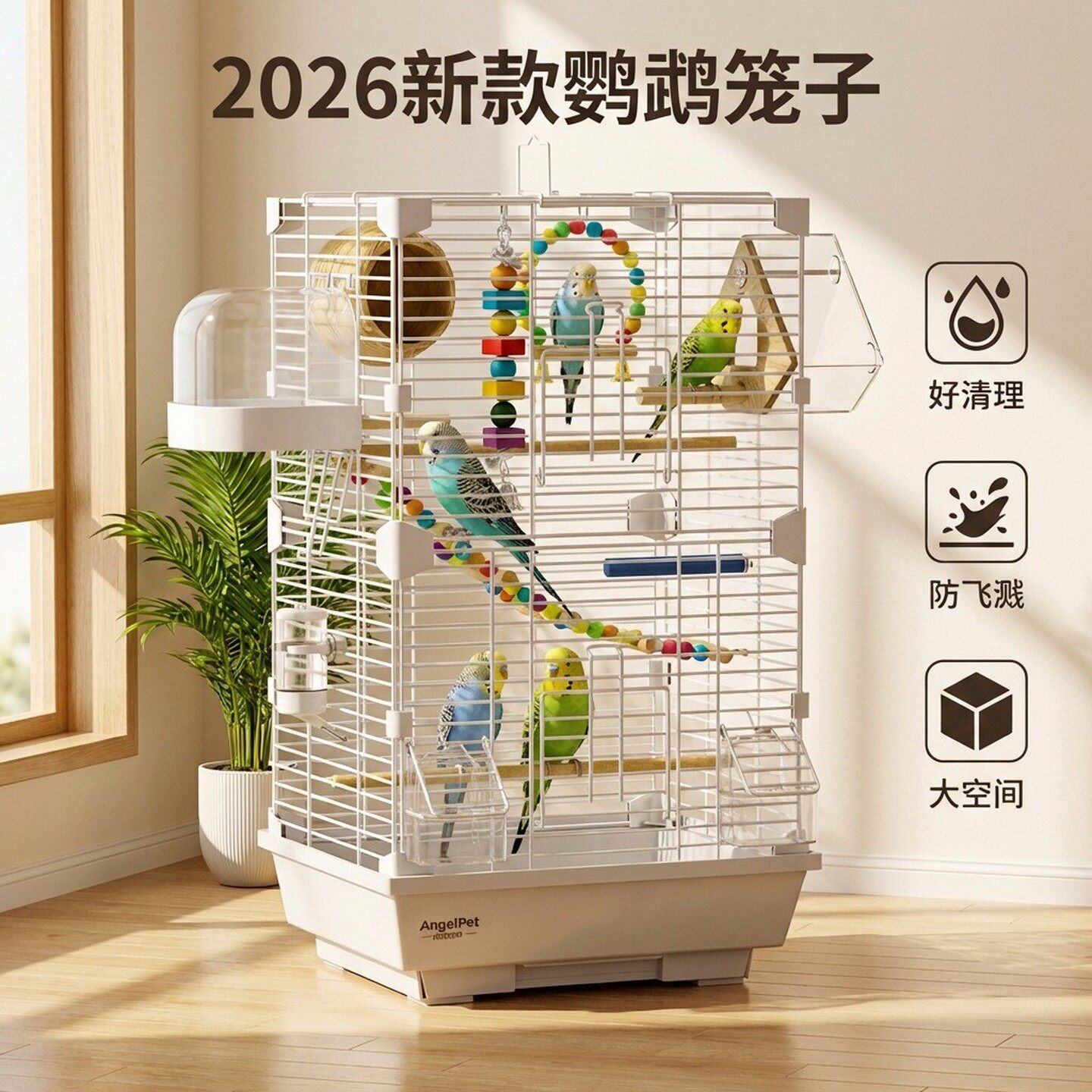 鹦鹉饲养小鸟笼家用新型带繁殖箱玄风虎皮珍珠鸟生态专用大号别墅