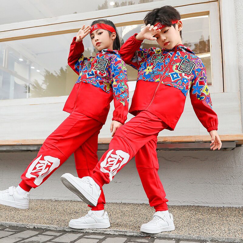 国庆儿童啦啦队演出服幼儿园舞蹈小学生运动会开幕式方队表演服装