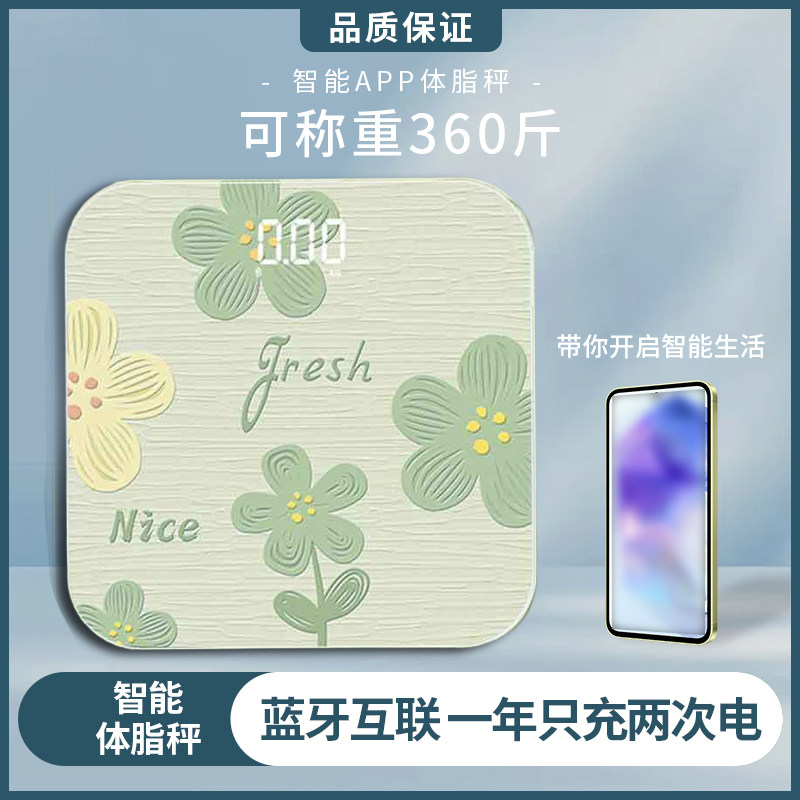 体重秤家用精准小型电子秤充电体脂秤人体称体重的称重计智能手机
