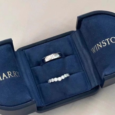 hw情侣s925纯银海瑞温斯顿戒指