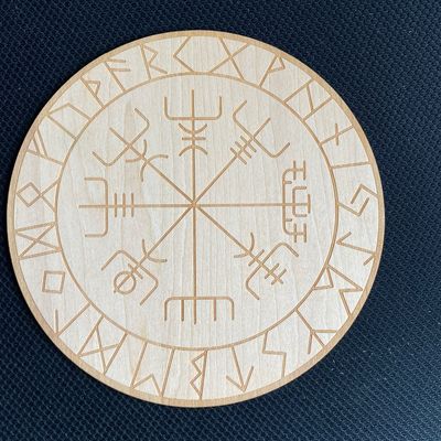 木质杯垫餐垫如尼符文