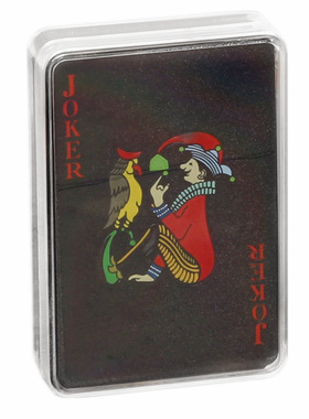 塑料黑色扑克牌PVC创意防水可水洗聚会个性磨砂扑克游戏牌塑料盒