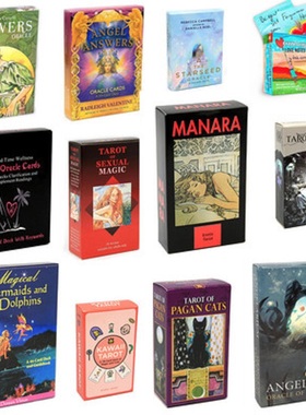 MANARA TAROT OF PAGAN CATS可爱FLOWERS ORACLE午夜神谕卡