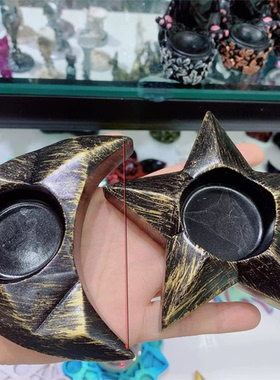 树脂水晶球底座星月置物架