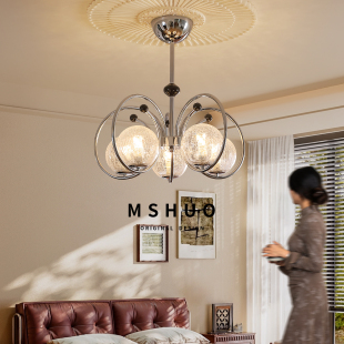 卧室吸顶灯中古包豪斯现代简约主卧灯法式 复古vintage房间书房灯