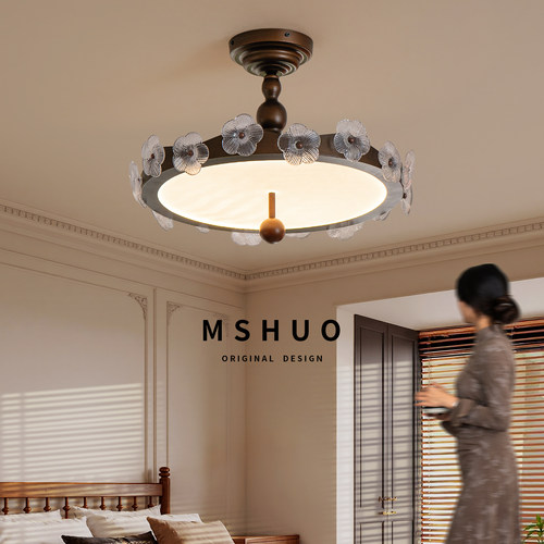 法式高级感浪漫花朵点缀房间灯