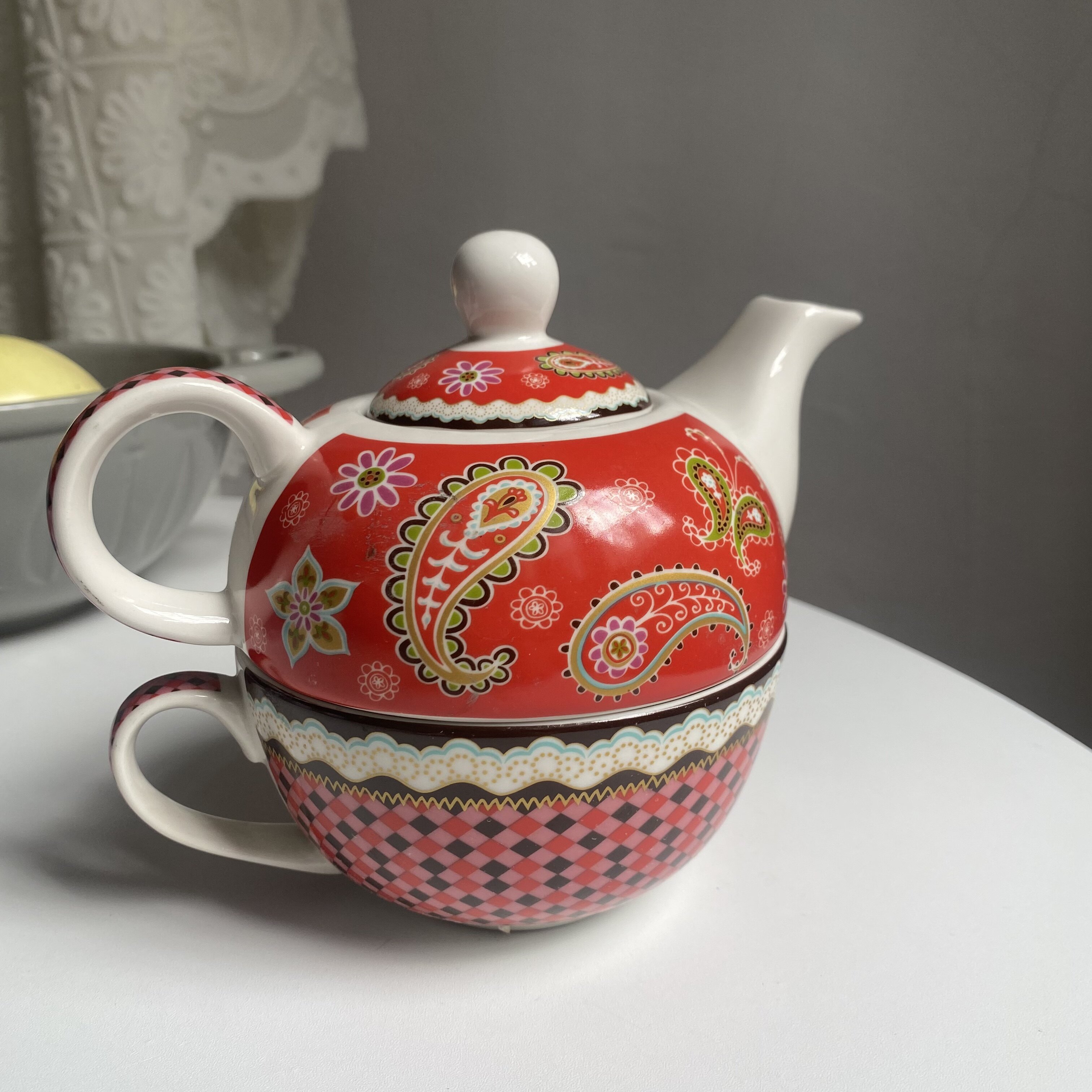 一人食单人茶具英式下午茶花茶壶咖啡壶子母壶单壶陶瓷一壶一杯