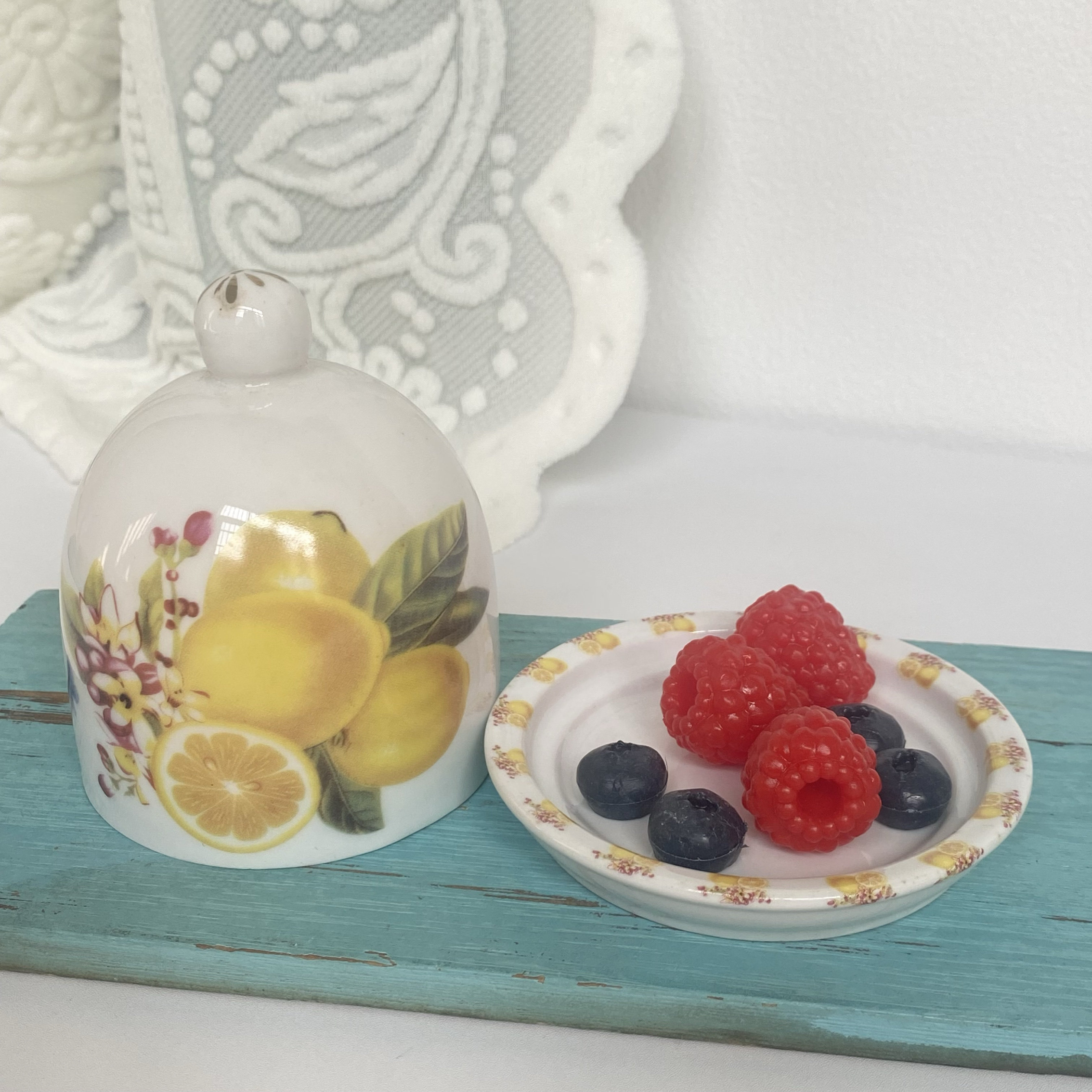 微瑕黄油存储盒陶瓷餐具黄油盒带盖家用牛油盘黄油碟奶酪盒甜品盘