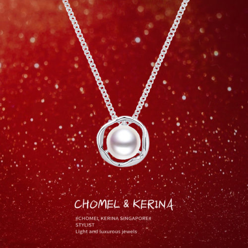 「白色入境」极简主义珍珠项链