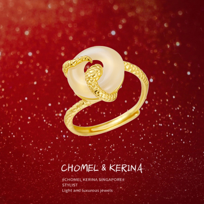 「灵蛇缠玉」戒指——蛇年新中式