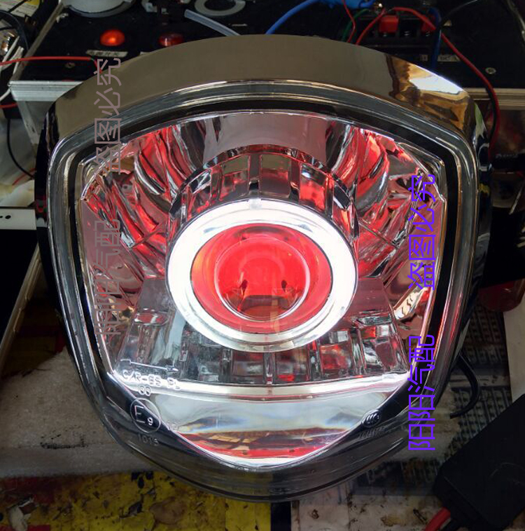 5寸双光透镜天使眼恶魔眼摩托车大灯氙气灯
