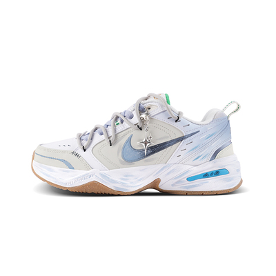 Nike Air Monarch 4海蓝之星漩涡星芒渐变晕染清新潮流男款定制鞋