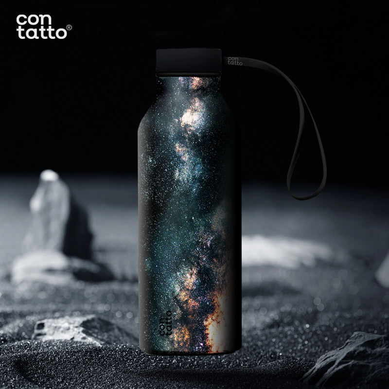 简约网红小众星空弹扣吸管暖水杯