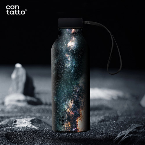 简约网红小众星空弹扣吸管暖水杯