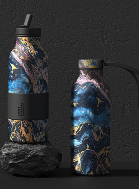 contatto潮流保温保冷杯不锈钢户外颜值水壶随行水杯男士运动杯子