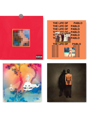 Kanye West专辑CD唱片海报沙发背景墙墙贴装饰画小众艺术侃爷周边