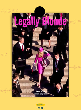 Legally Blonde海报周边励志女性卧室宿舍背景墙墙贴装饰画画芯