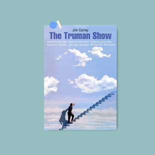 楚门的世界海报周边卧室宿舍桌面背景墙墙贴装饰画卡片画芯ins