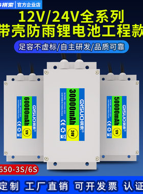 12v24v大容量带壳防水锂电池组