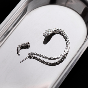 耳挂式缠绕小蛇耳钉女小众设计高级感复古耳骨夹耳环冷淡蛇形耳饰