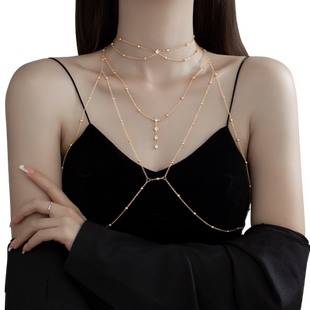 胸链身体链大码性感高级感项链女颈链锁骨链装饰链情调金属全身链